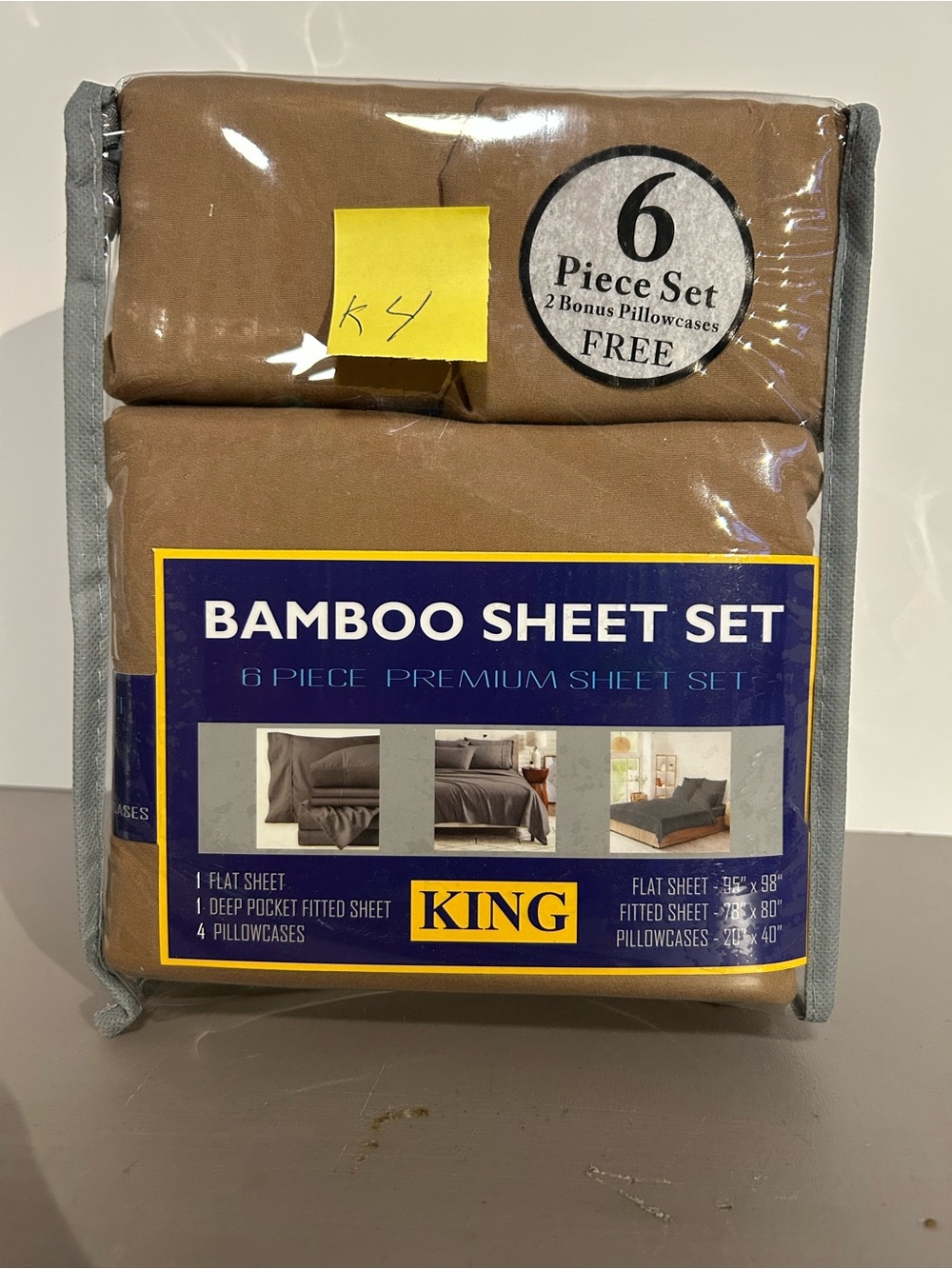 Bamboo Sheet Set - King  Khaki Brown